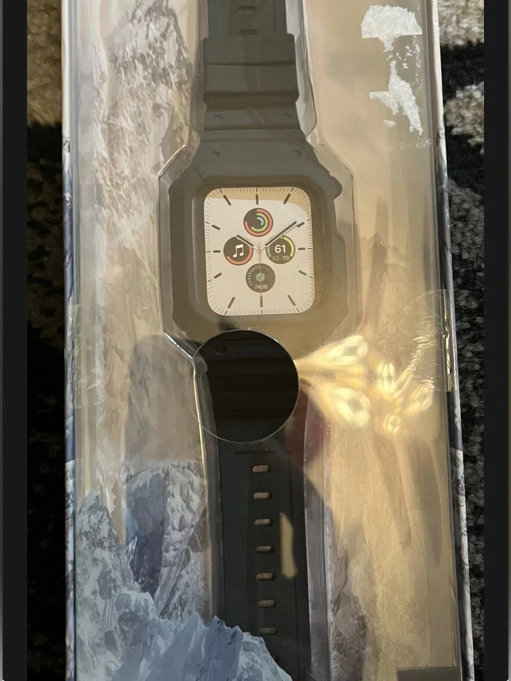 CYLO Rugged Armor Gray Active Rubber Strap Case Protector For Apple Watch